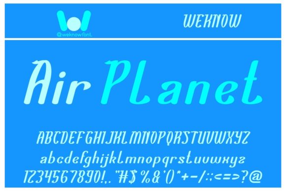 Air Planet: A Modern Typeface for Handmade Creations