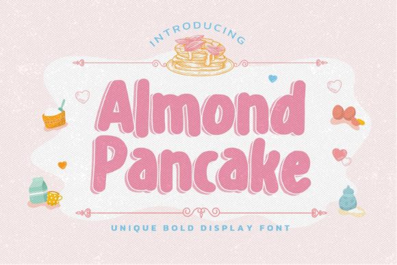 Almond Pancake Font for Handmade Creations