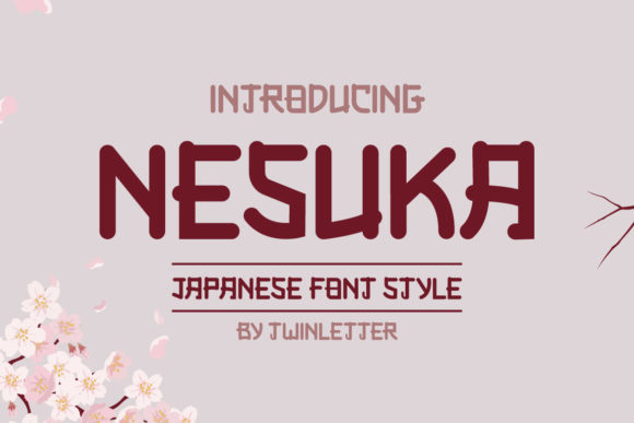 Nesuka Faux Japanese Font for Handmade Creations
